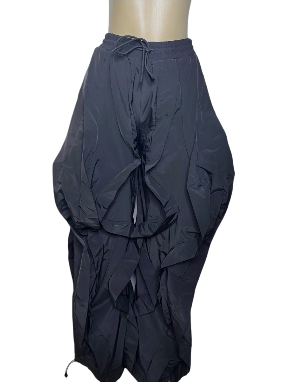 Modern Black Ruffle Pants